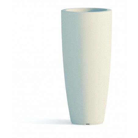 Polymer Vase Monacis Stilo Round Top White - Ø 40 cm. - h 90 cm.