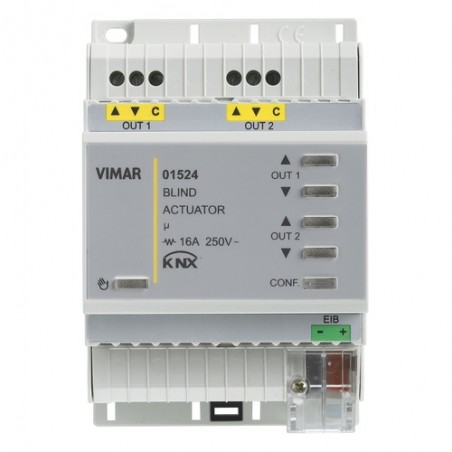 01524 Actuator for 2 Knx rolling shutters