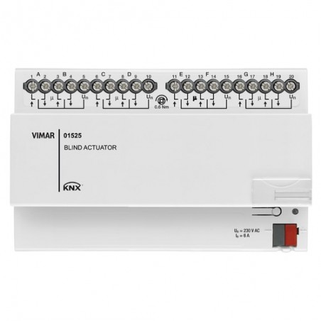 01525 Actuator for 8 Knx rolling shutters