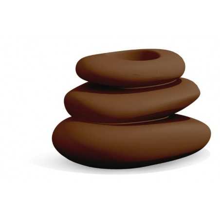 Brown Eden Vase in Monacis Polymer - Cm 75X62X47 H