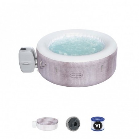 Bestway Cancun Air Jet 4 personnes rond extérieur bain à remous spa piscine