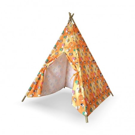 ELIMINARE Tenda indiana per Bambini tepee Baby con Struttura in Bamboo 102X102X155H