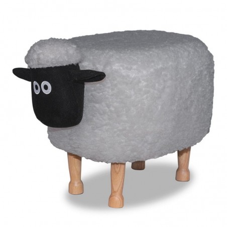 ELIMINARE Sgabello Pouf Poggiapiedi per Bambini Pecora Grigia 63X36X42