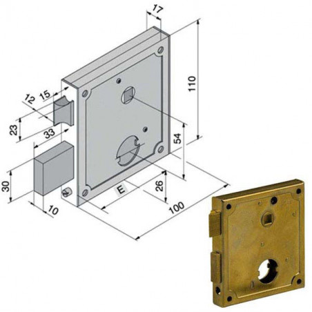 Serratura App.Ferro 055.55.00.0 Welka