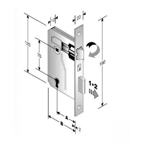 Serratura Patent Mm 8X70 E25 Bq Gb