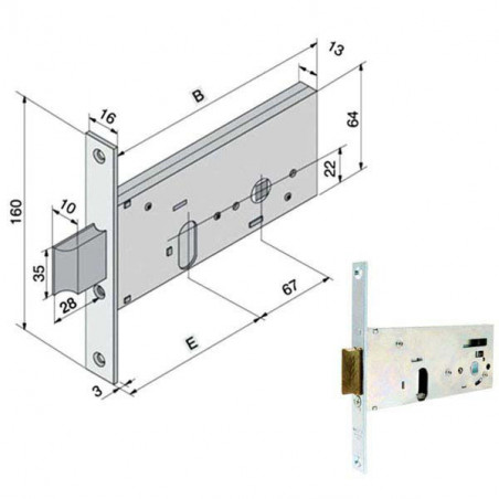 Serratura Inf.All 133.60.01.0 Welka