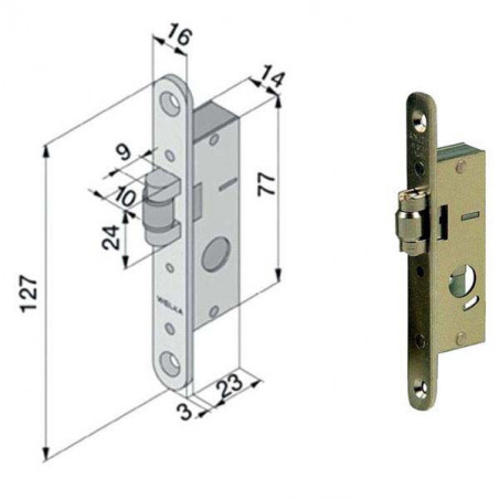 Serratura Inf.All 114.15.01.0I Welka