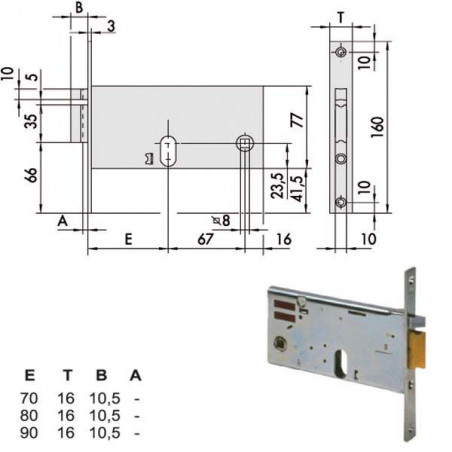 Elettroserratura Inf.Fasce All 14450-70-0 Cisa