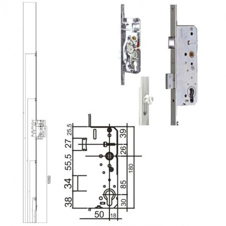 Serratura Inf.Multipunto Sicurtop E40 1685 Agb