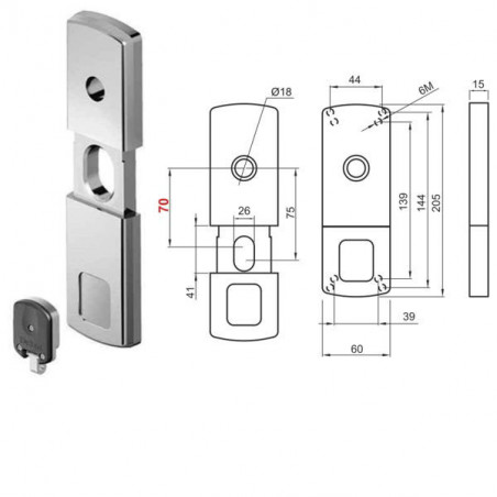 Protettore Serrande Magnetico 39X139 Mg812 Disec