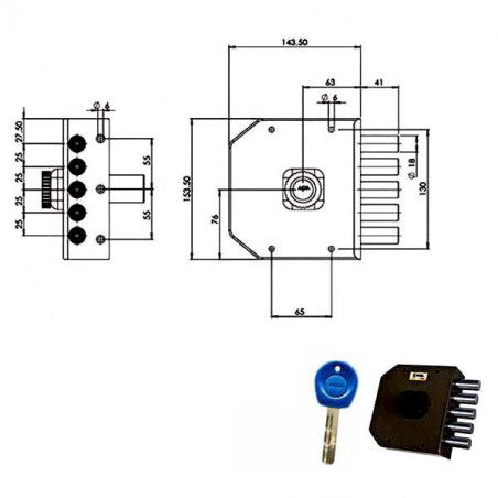 Serratura Sic.Semplice Sx Pompa Jm421 Moia