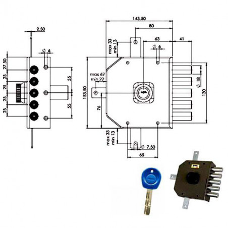 Serratura Sic.Quintupl.Dx Pompa Jm425 Moia