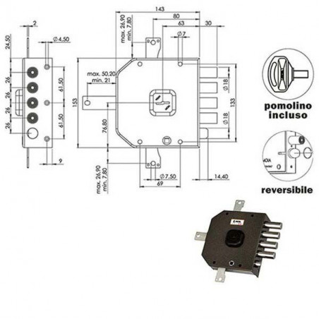 Serratura Sic.Quintupl.Sx Dm A416 Moia