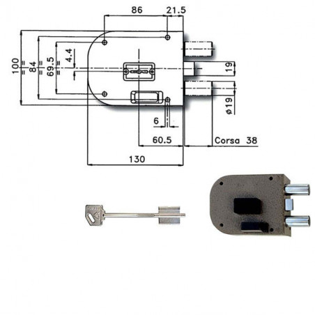 Serratura Sic.Semplice Dx Dm 1850 Cr