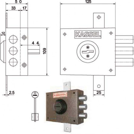 Serratura Sic.Triplice Sx Dm 1202 Kassel