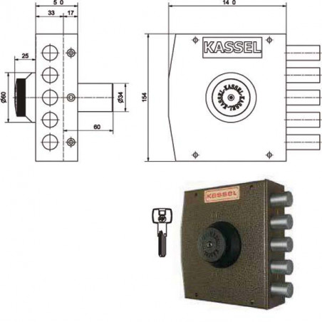 Serratura Sic.Semplice Dx Pompa 2101/Cp Kassel