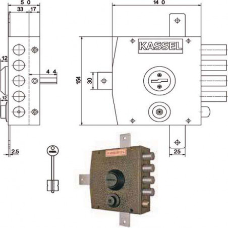 Serratura Sic.Quintuplice Dx Dm 1551 Kassel
