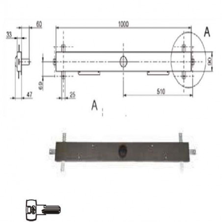 Serratura Bascule Spranga Pompa 6002 Kassel