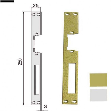 Contropiastra Incontro Elett.Oro 05001-00-0 Cisa