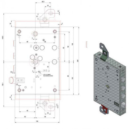 Serratura Sic.Triplice Dx Dm 8100Cer/63/37 Potent