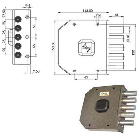 Serratura Sic.Semplice Sx Dm G411 Moia