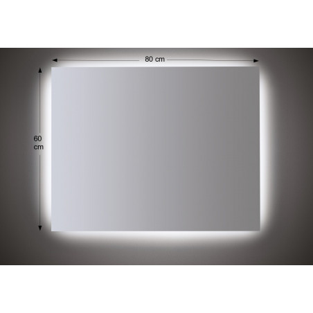 Specchio da Parete con Illuminazione a LED 80X60 cm spessore 4 mm