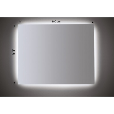 Specchio da Parete con Illuminazione a LED 100X70 cm spessore 4 mm