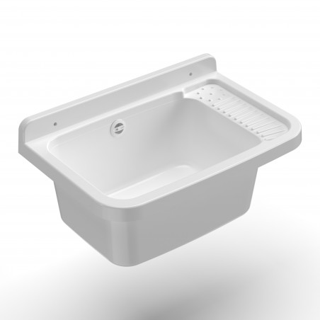 Lavatoio per Esterno a Parete in Resina 50x35x24cm Sink 50 Mongardi