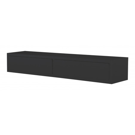 Mensola da Muro Domino con Cassetto Nero 90 x 27 x 18 cm Sanitec