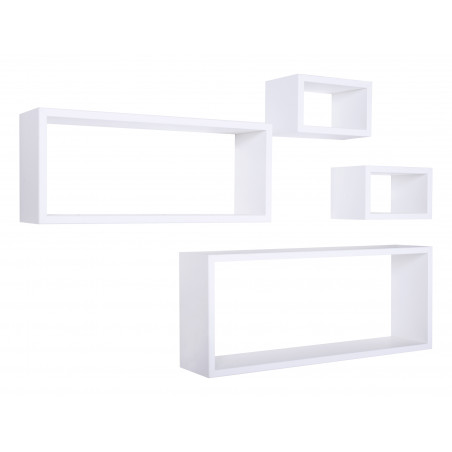 Set 4 Cubi Merlino Bianco 34 x 18 x 78 cm Sanitec