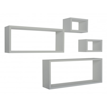 Set 4 Cubi Merlino Grigio 34 x 18 x 78 cm Sanitec