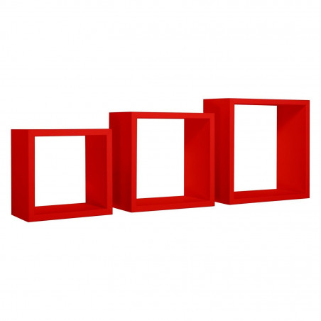 Tris Mensole Incubo Rosso 35x35x15.5 - 30x30x15.5 - 25x25x15.5 cm Sanitec