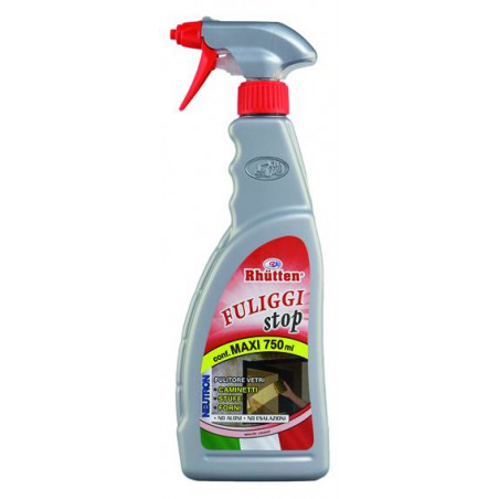 Rhutten Fuliggistop Glass Cleaner Stoves and Fireplaces Ml. 750