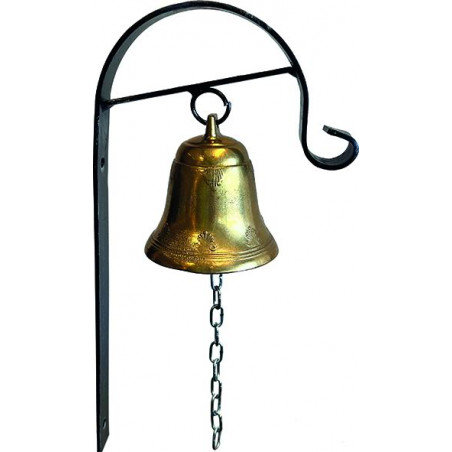 Bell Wrought Iron-Brass Diameter mm.100 H.cm.40X20