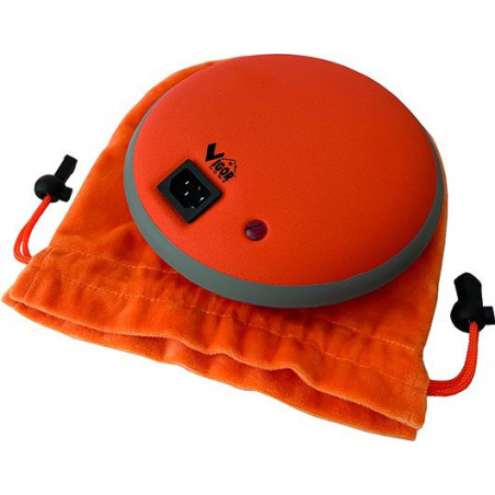 Scaldino elettrico Vigor, dotty acciaio orange, 550 watt