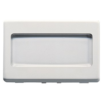 GW20024 Bouton-poussoir avec plaque signalétique éclairable 250V Na 10A 3 Modules système Blanc