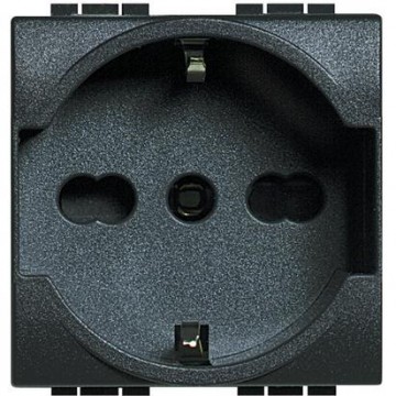 L4140/16 Socket 2P+E 16A 250 Va.C. Anthracite Bypass Livinglight